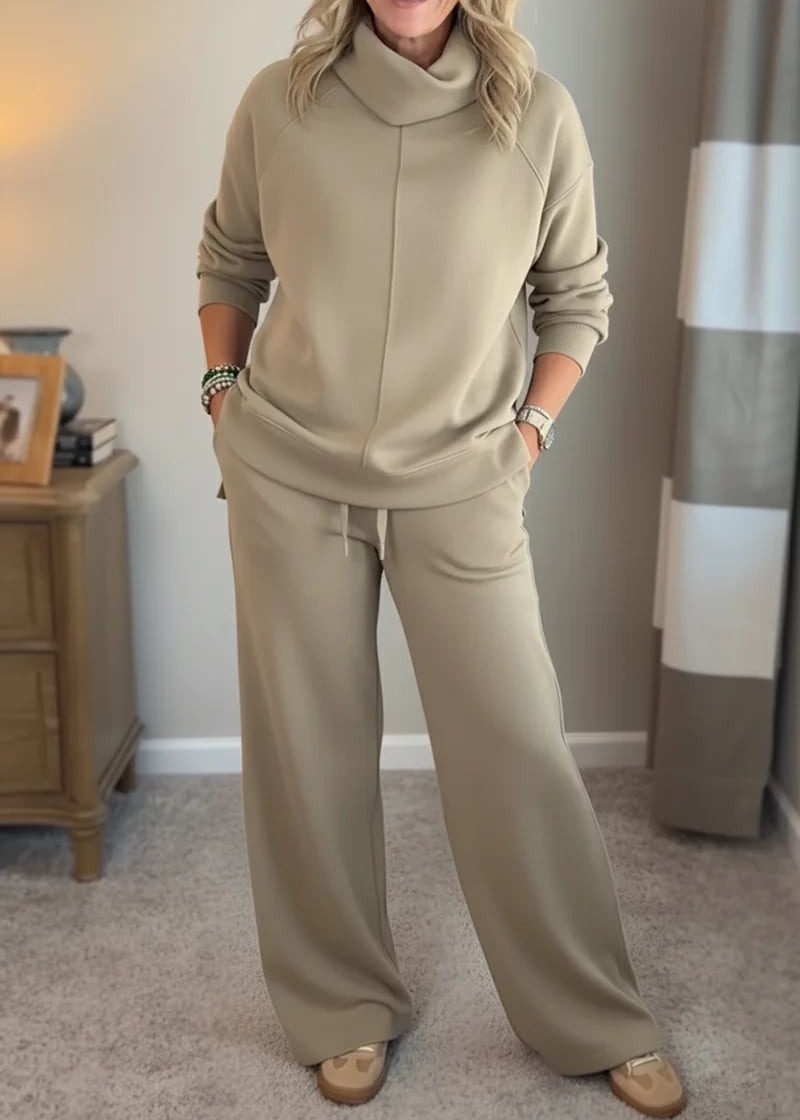 Elaine - Conjunto de duas peças chique e descontraído