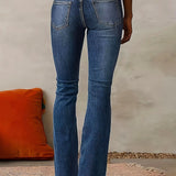 Calças Jeans Flare em Denim Stretch