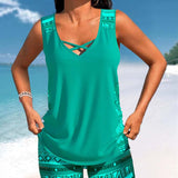 Sylvia - Tankini com estampado geométrico