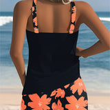 Inger - Tankini impresso sem mangas com decote em U