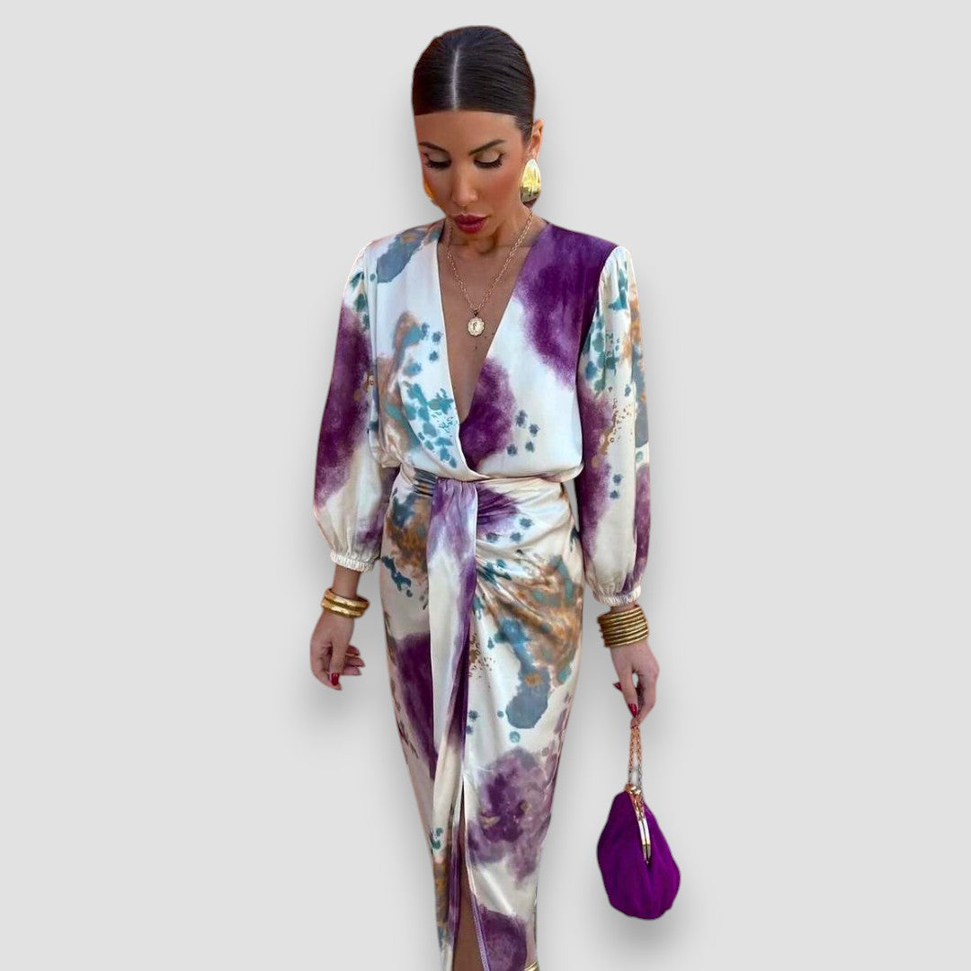 Gaïane - Vestido elegante com decote em V