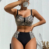Ulla - Bikini de Dois Peças Estiloso com Padrão