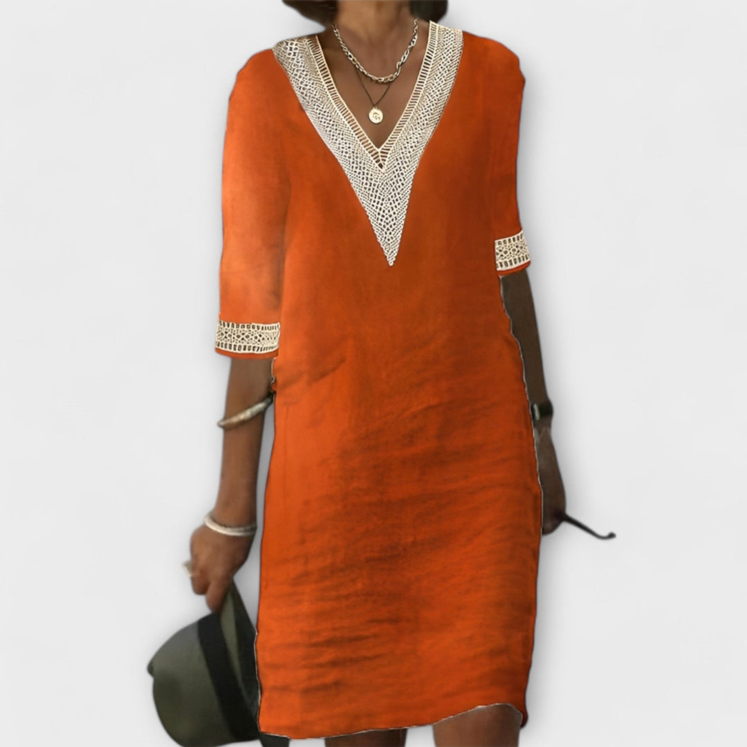 Emelia - Vestido em Algodão e Linho