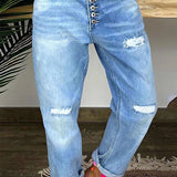 Jeans Estilo Street Rasgado