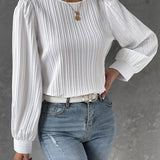 Por Olivia | Blusa Feminina com Mangas de Lanterna