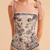 Nandine™ - Eleganter Blumenmuster-Badeanzug