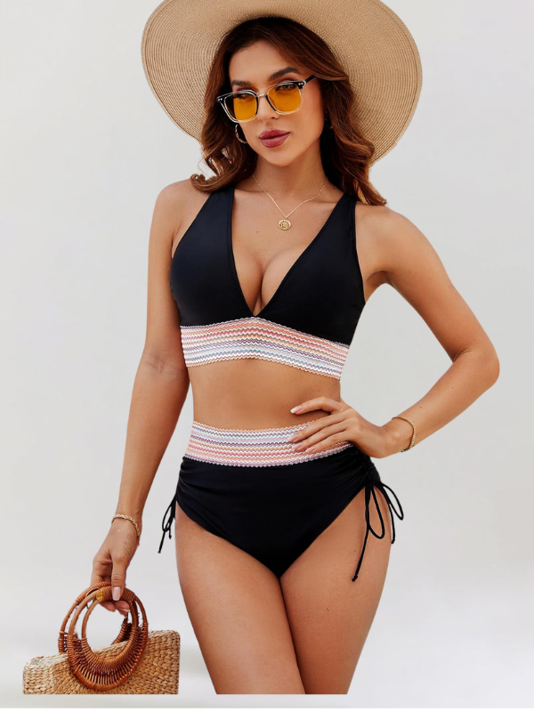 Frances – Conjunto de Bikini de Cintura Alta com Controle de Barriga