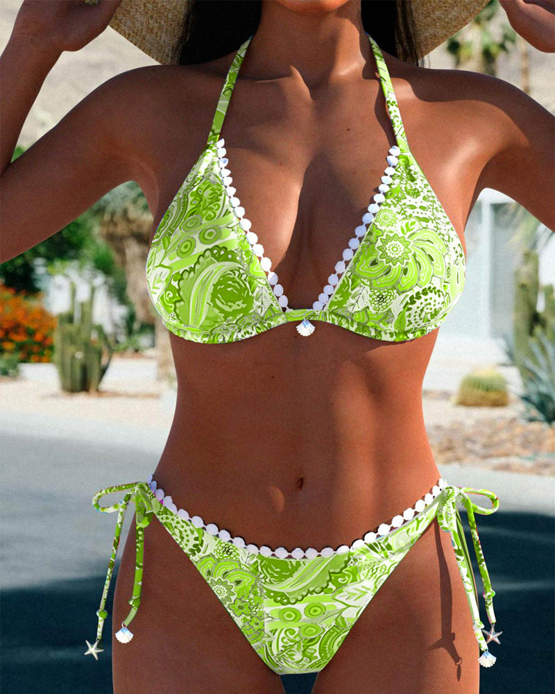 Lone - Bikini Halterneck com Renda Vivid
