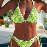 Lone - Bikini Halterneck com Renda Vivid