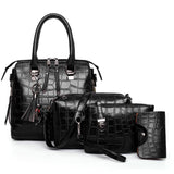 Genive | Conjunto de 4 bolsas de couro modernas