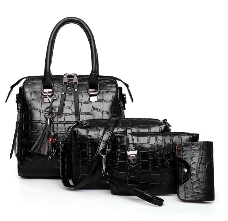 Genive | Conjunto de 4 bolsas de couro modernas