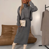 Nicole - Conjunto Feminino de malha Outono/Inverno