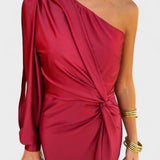 Rosa - Vestido de um ombro