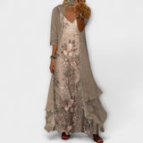 Bryleigh | Conjunto de Vestido Maxi Elegante em Duas Peças
