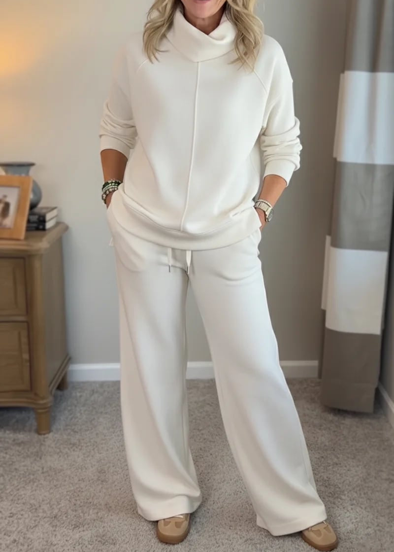 Elaine - Conjunto de duas peças chique e descontraído