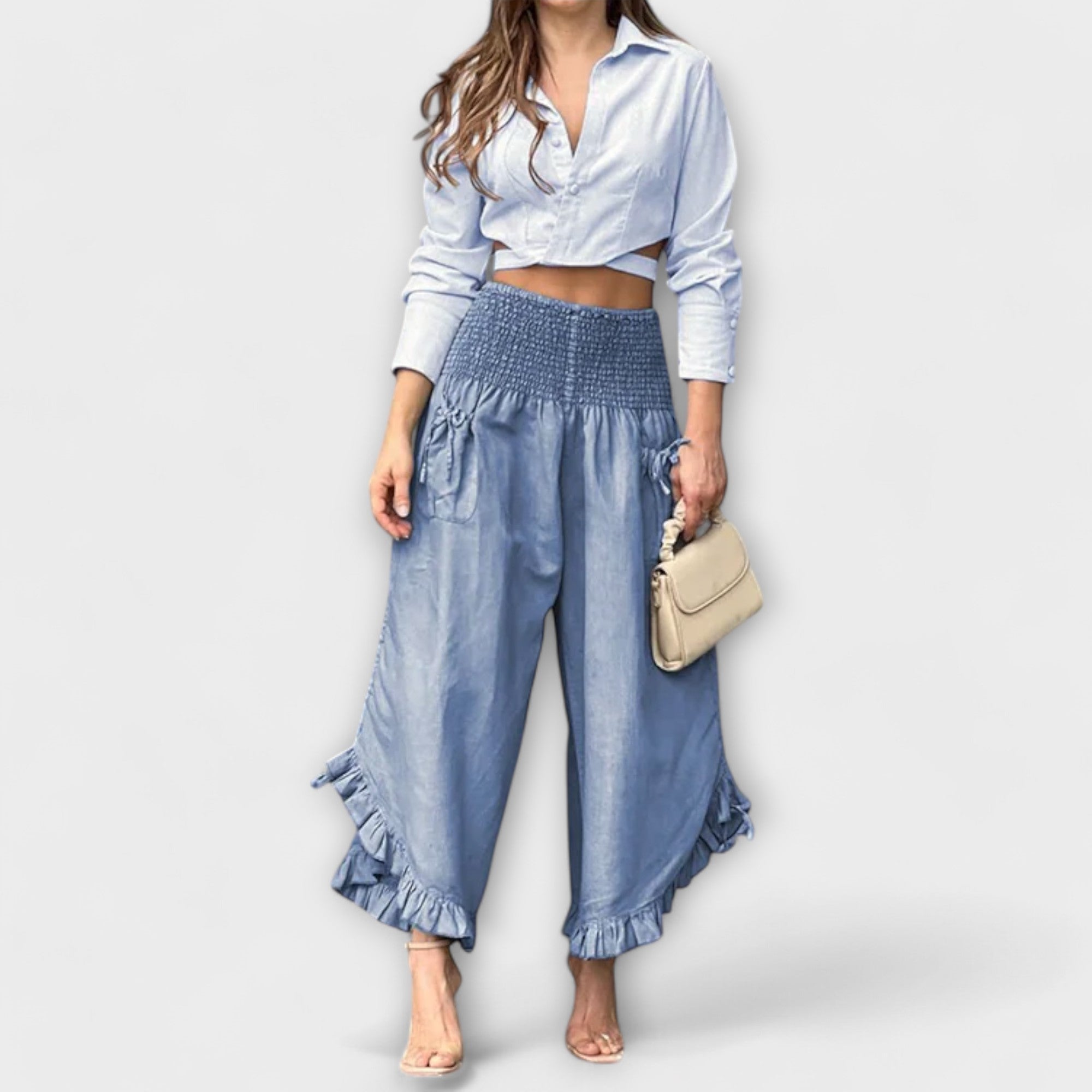 Conjunto de linho com Calças e Top