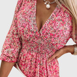 Elisa™ | Vestido Floral com Mangas Bufantes