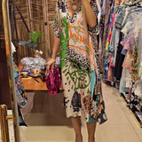 Andreia - Vestido casual com decote V