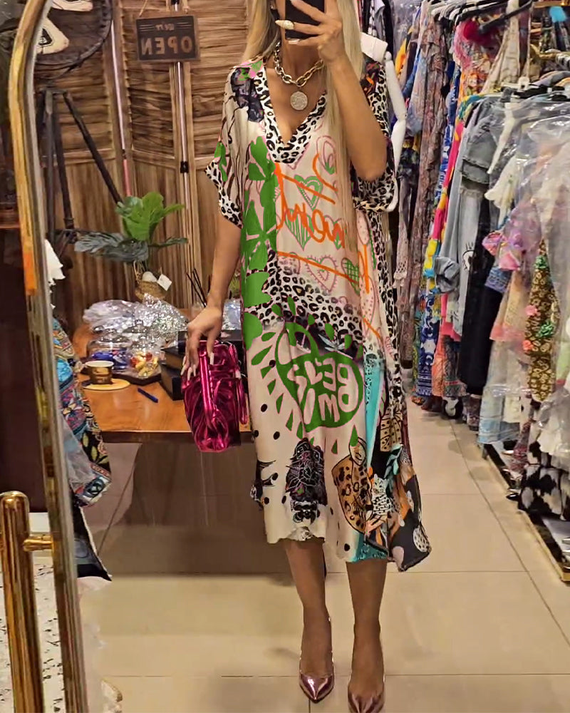 Andreia - Vestido casual com decote V