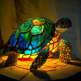 Luminária vitral AquaTurtle em forma de tartaruga