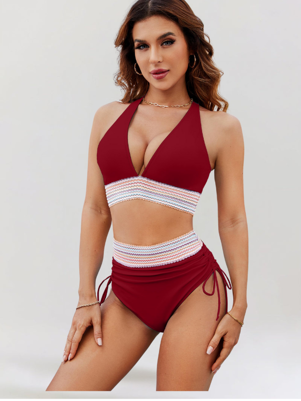 Frances – Conjunto de Bikini de Cintura Alta com Controle de Barriga