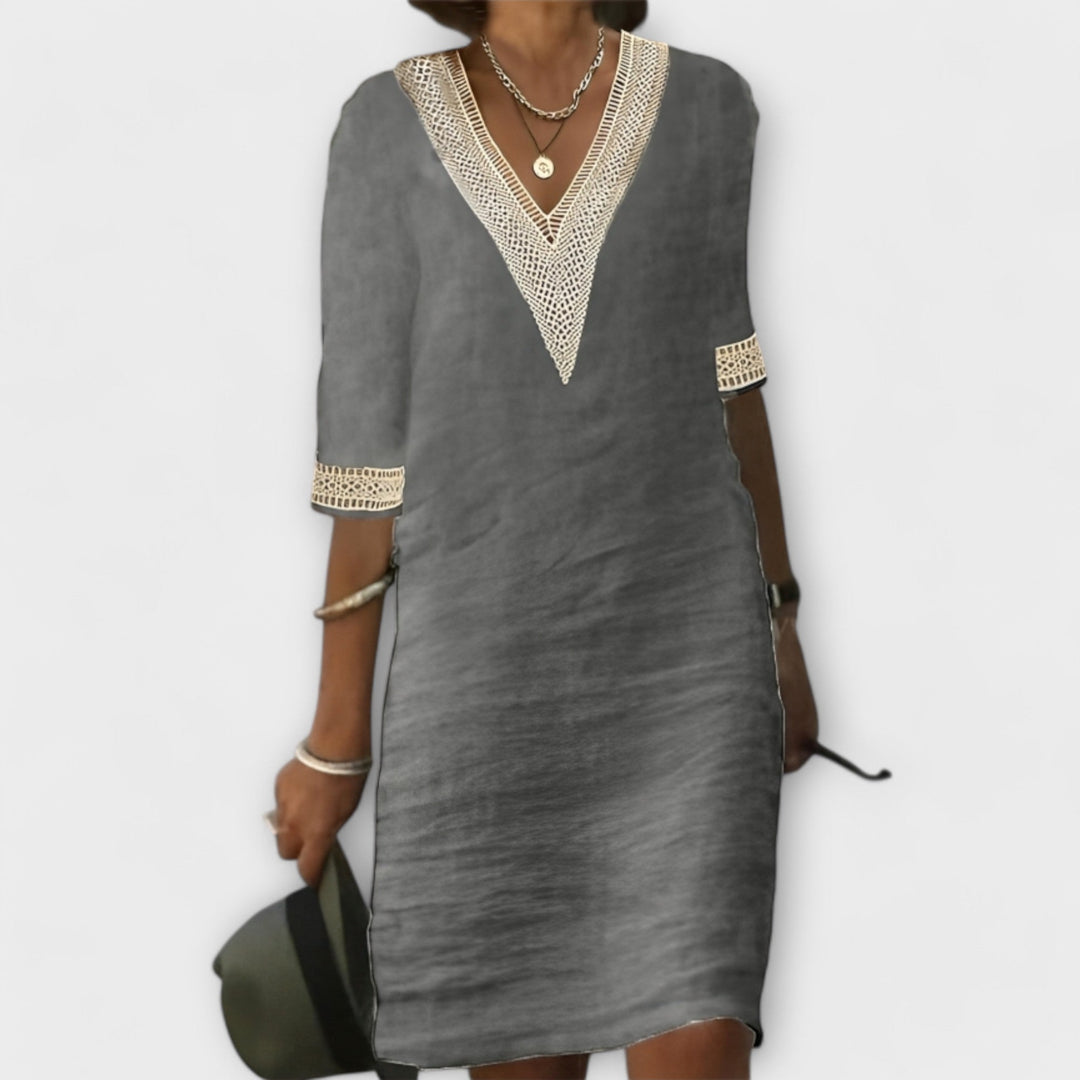 Emelia - Vestido em Algodão e Linho