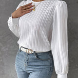 Por Olivia | Blusa Feminina com Mangas de Lanterna
