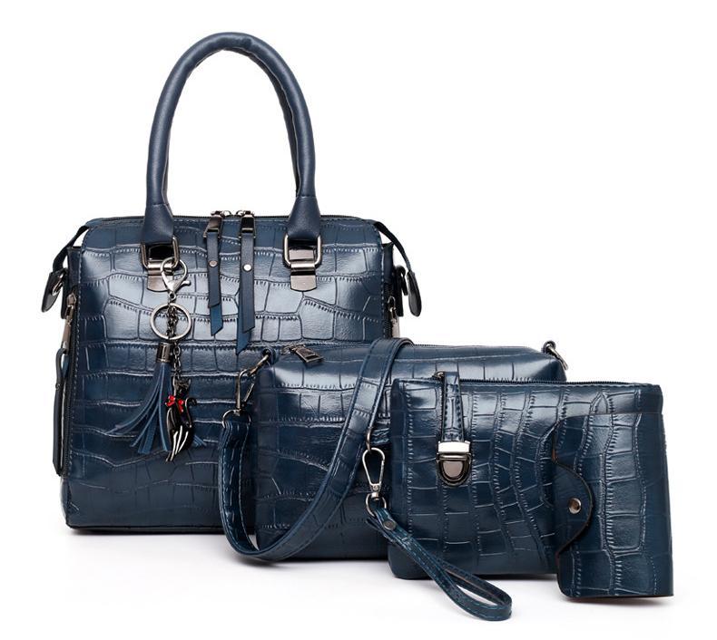 Genive | Conjunto de 4 bolsas de couro modernas
