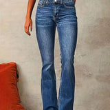 Calças Jeans Flare em Denim Stretch