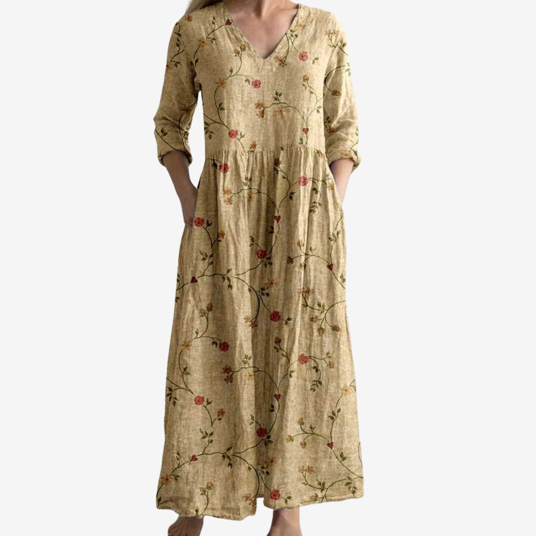 Vestido longo Aisha boémio e artístico