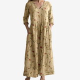 Vestido longo Aisha boémio e artístico