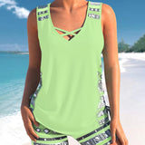 Sylvia - Tankini com estampado geométrico