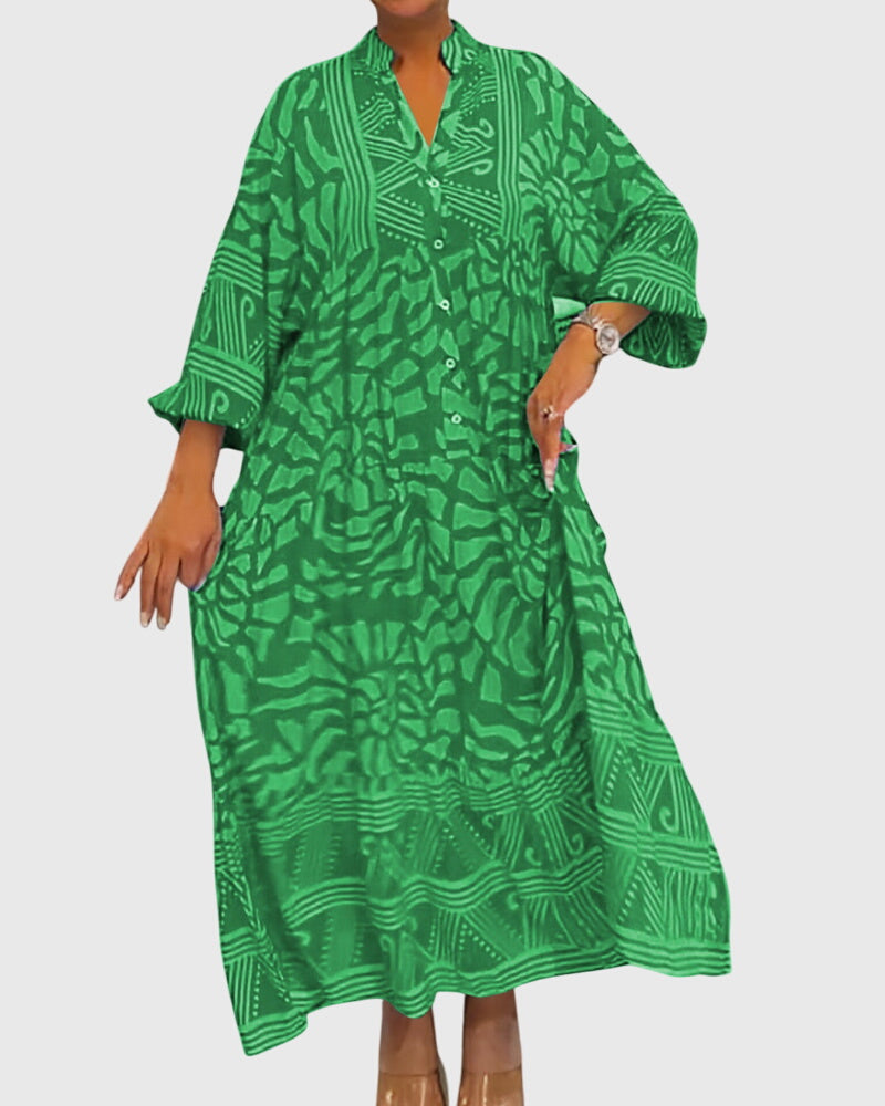 Mckinley™ | Vestido Maxi com Estampa Elegante