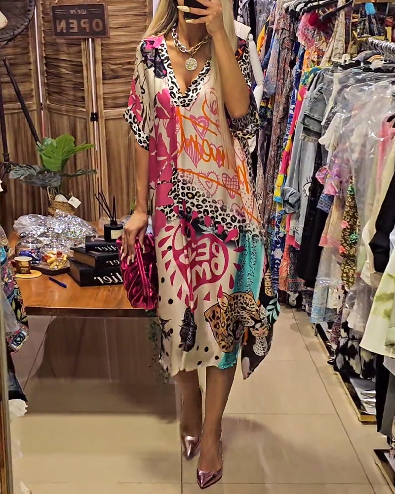 Andreia - Vestido casual com decote V