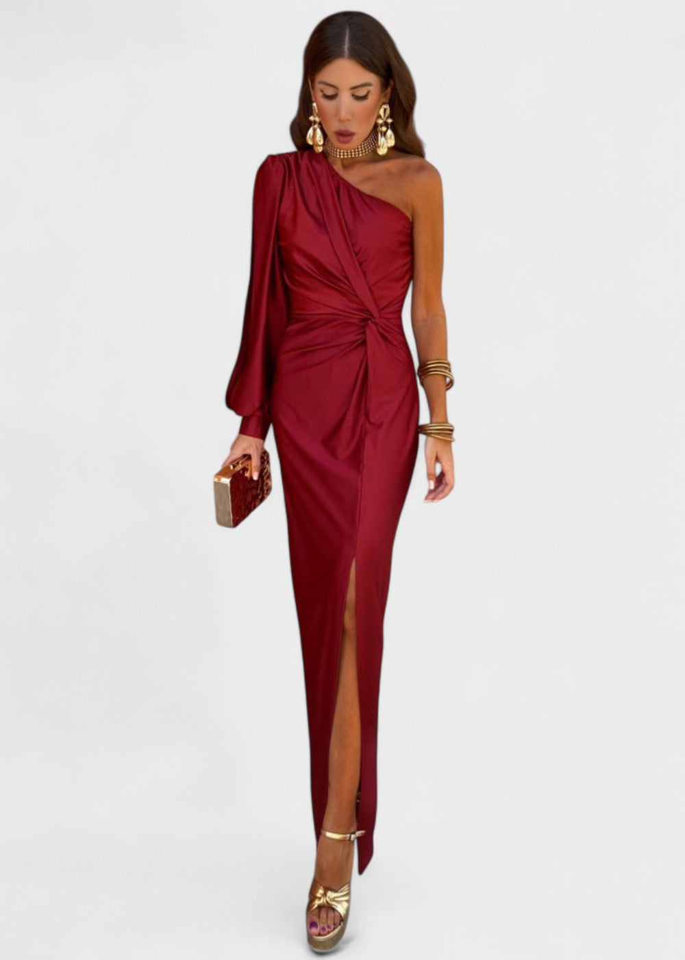 Rosa - Vestido de um ombro