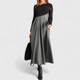 Janet | Vestido Maxi Elegante de Manga Longa