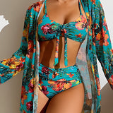 Josefine™ - Bikini-Set mit Strandkimono