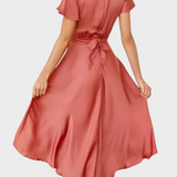 Joana - Vestido midi com pormenor de nó