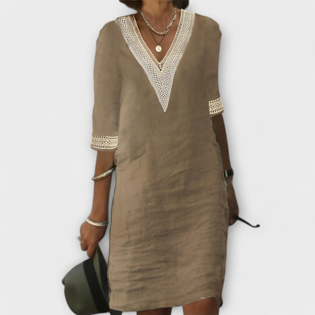 Emelia - Vestido em Algodão e Linho