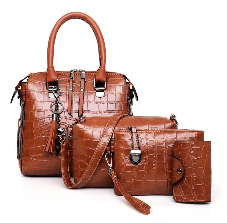 Genive | Conjunto de 4 bolsas de couro modernas