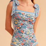 Nandine™ - Eleganter Blumenmuster-Badeanzug