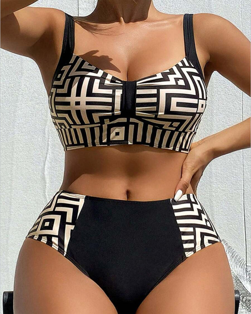 Ulla - Bikini de Dois Peças Estiloso com Padrão