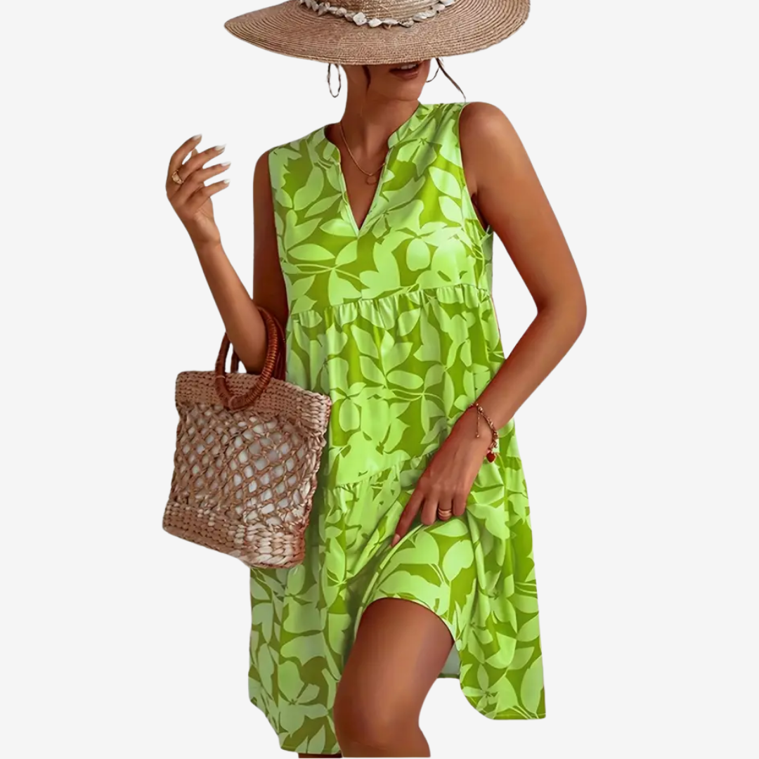 Vestido curto Amaya leve e vibrante