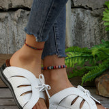 Sandálias Confortáveis de Salto Wedge Estilo Romano