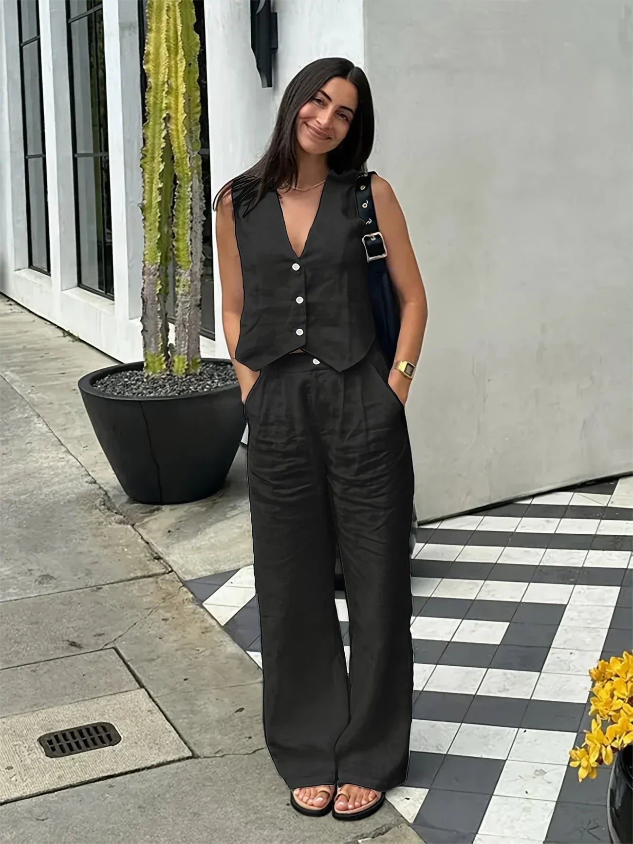 Jorja – Elegante Conjunto de Roupas Sem Mangas