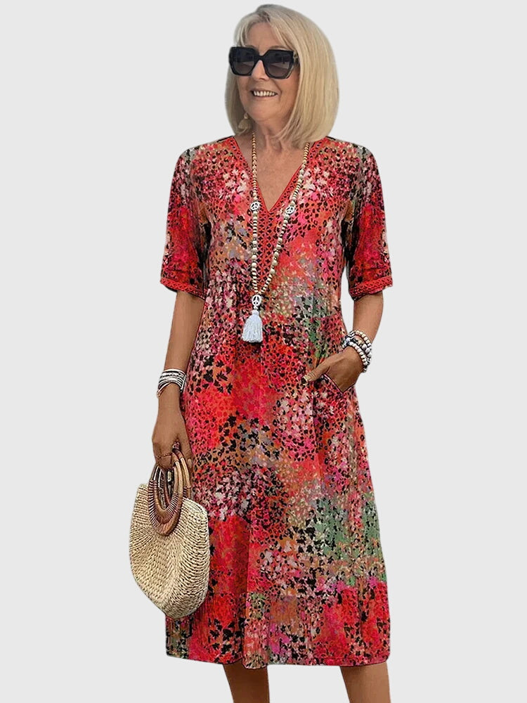 Bella | Vestido Midi Floral Elegante