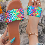 Sandálias Planas de Praia Coloridas