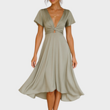 Joana - Vestido midi com pormenor de nó