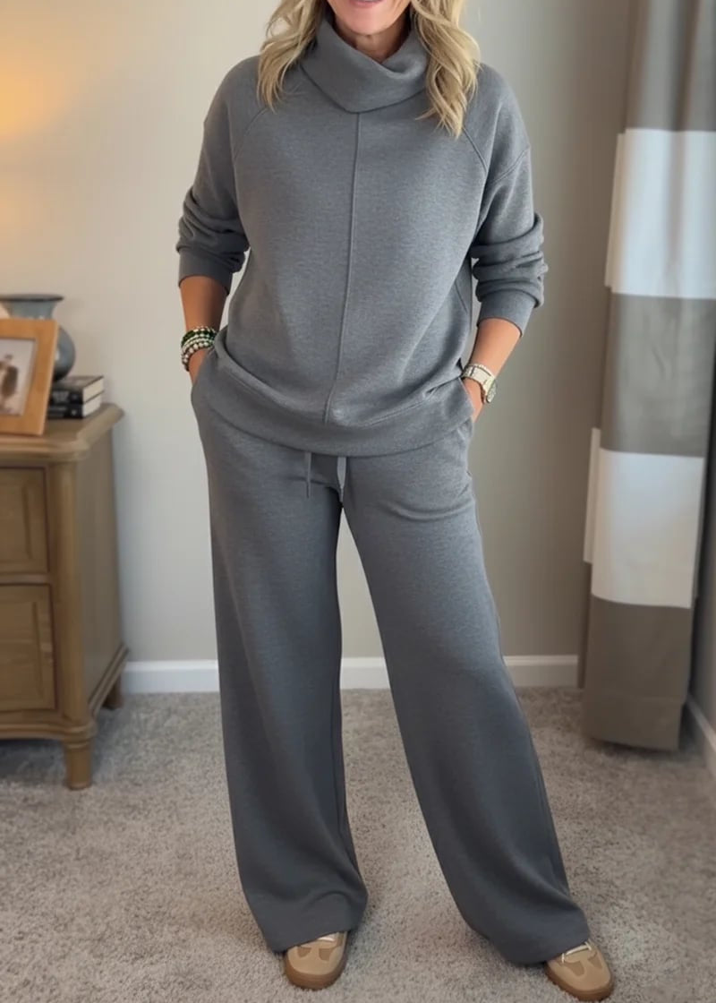 Elaine - Conjunto de duas peças chique e descontraído