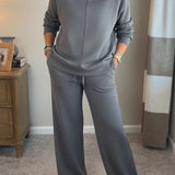 Elaine - Conjunto de duas peças chique e descontraído